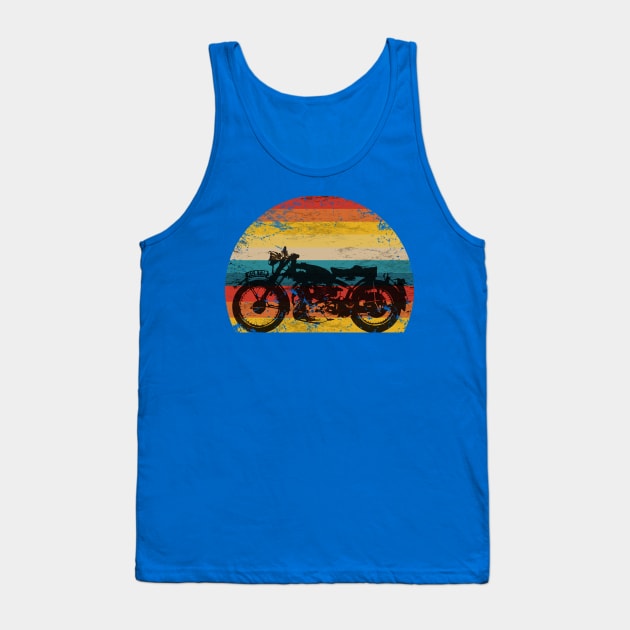 Vintage Sunset Motorcycle Tank Top by Scar